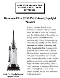 Kenmore Elite 31150 Pet-Friendly Upright Vacuum