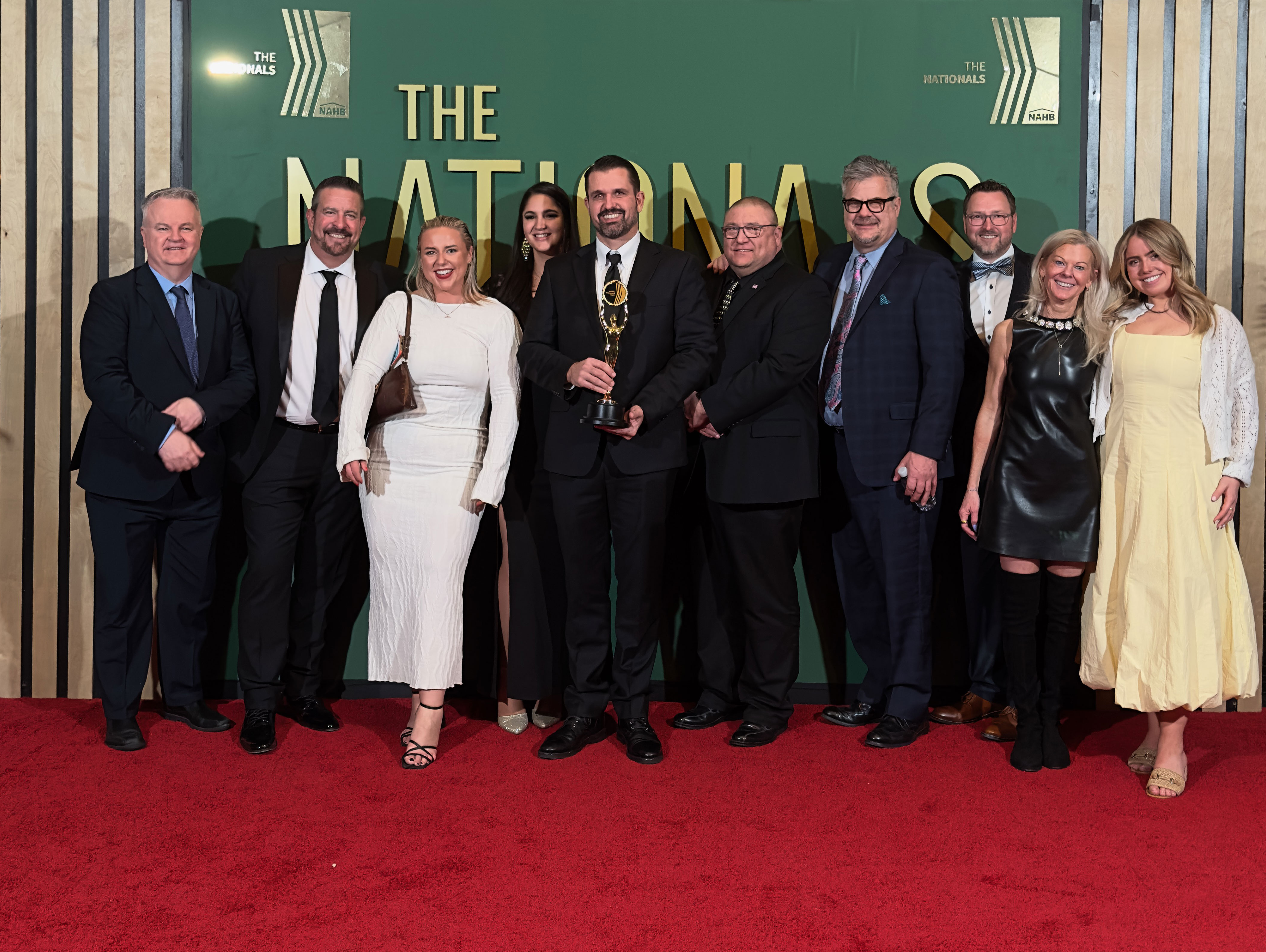 Knauf team accepting the NAHB Global Innovation Award for Performance+® insulation at The Nationals