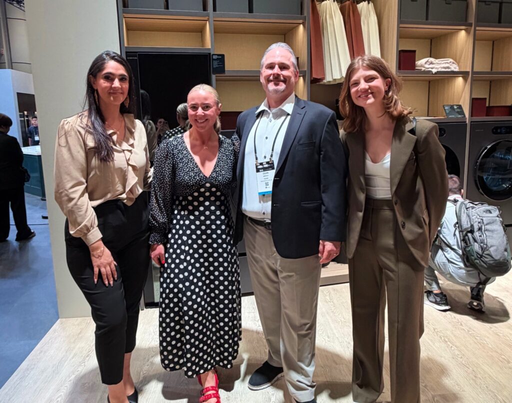 Team members of the Asthma & Allergy Friendly® Certification Program meeting with LG Electronics representatives at KBIS 2026.